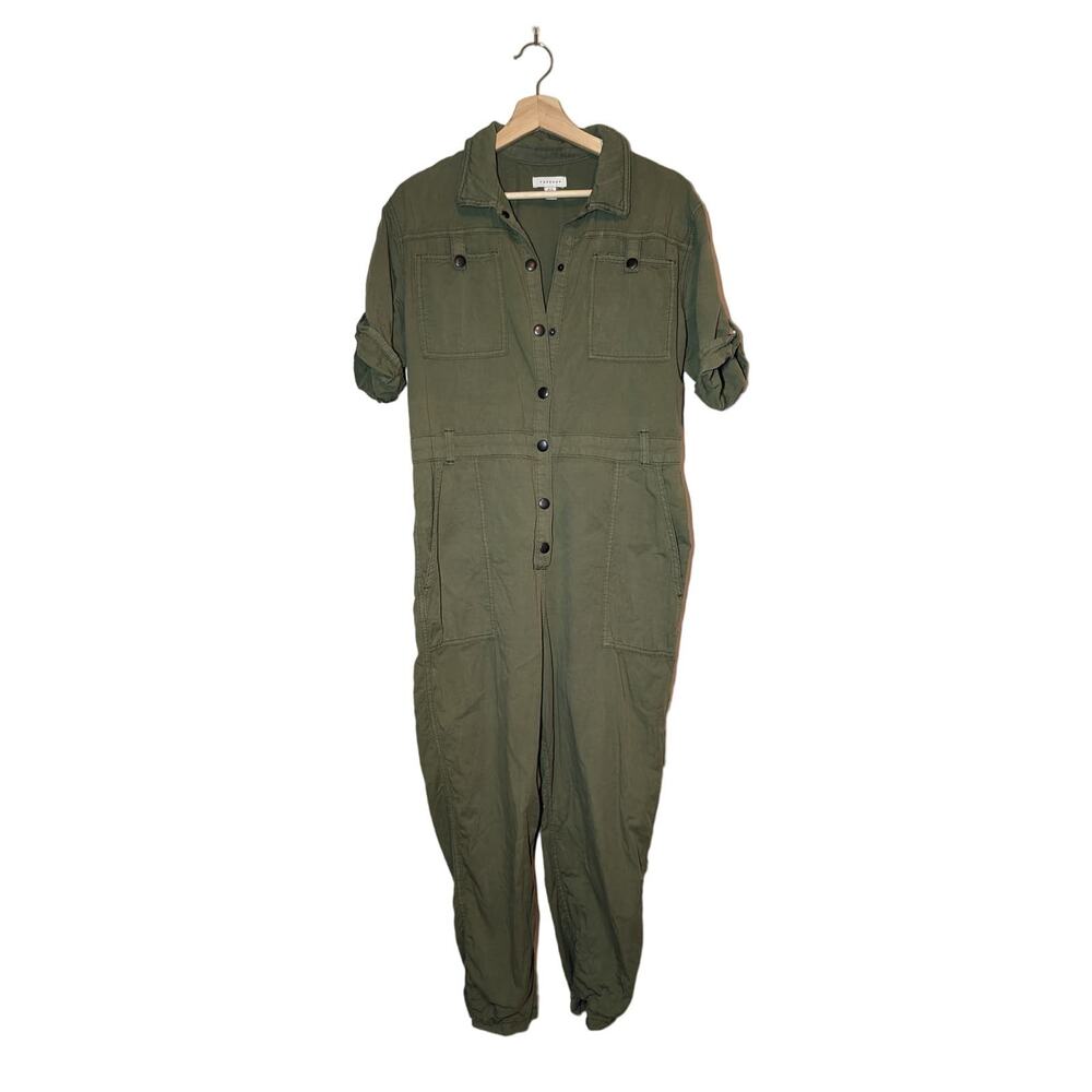 Topshop Army Green Jumpsuit